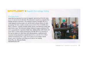 Wire Rope Tester. —INTRON PLUS. Materials Evalution, February 2017, p.151.